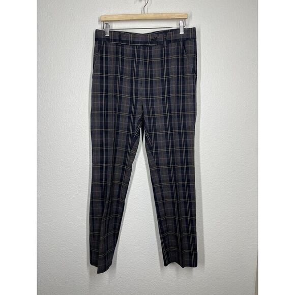 6397 Plaid Pants Womens Size 8 Straight Leg Dark Academia - Picture 1 of 4